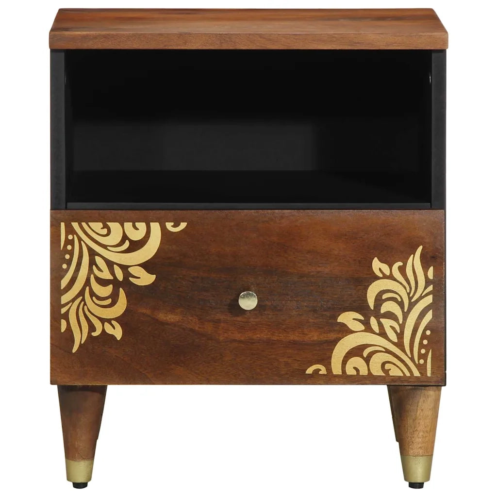 Comodino | Armadio da Notte | Mobiletto da notte con cassetto Marrone miele 40 x 33 x 46 cm