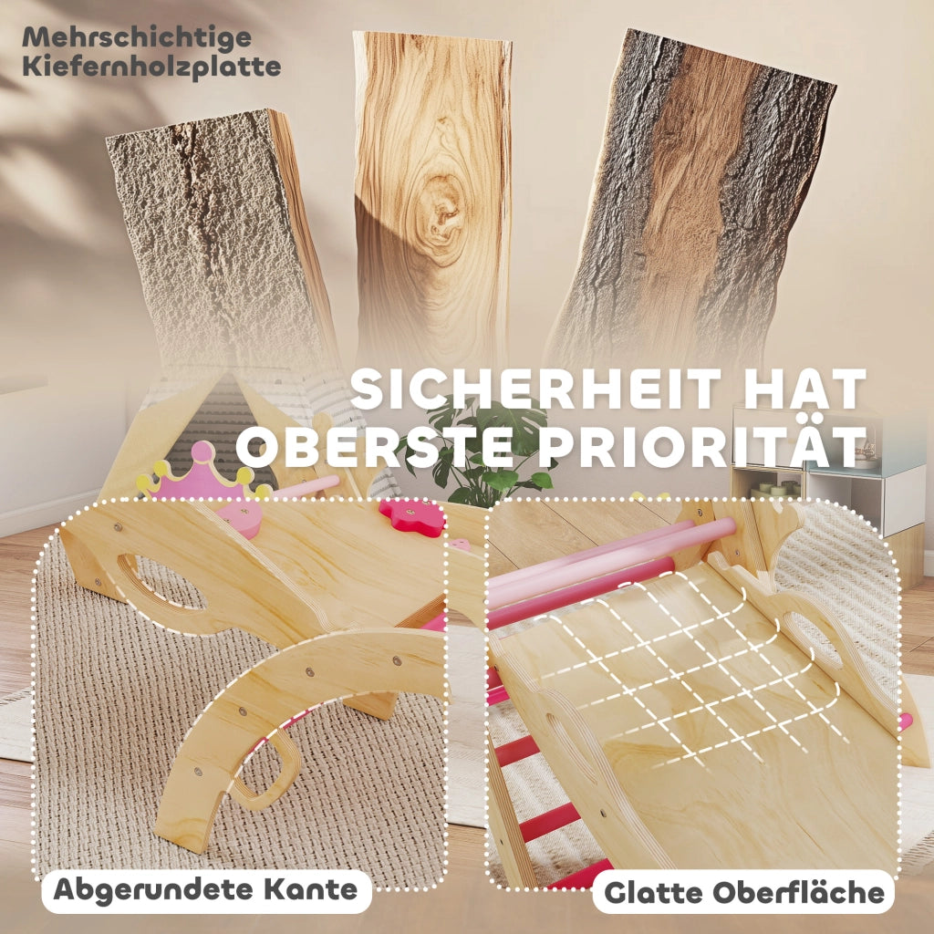 Casetta per bambini con scivolo e scala ¨C zephmum ¨C Legno, design principessa
