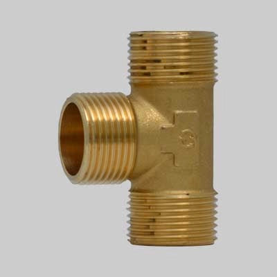 RACCORDO A TEE MASCHIO OTTONE GIALLO  3/4     MADE IN ITALY