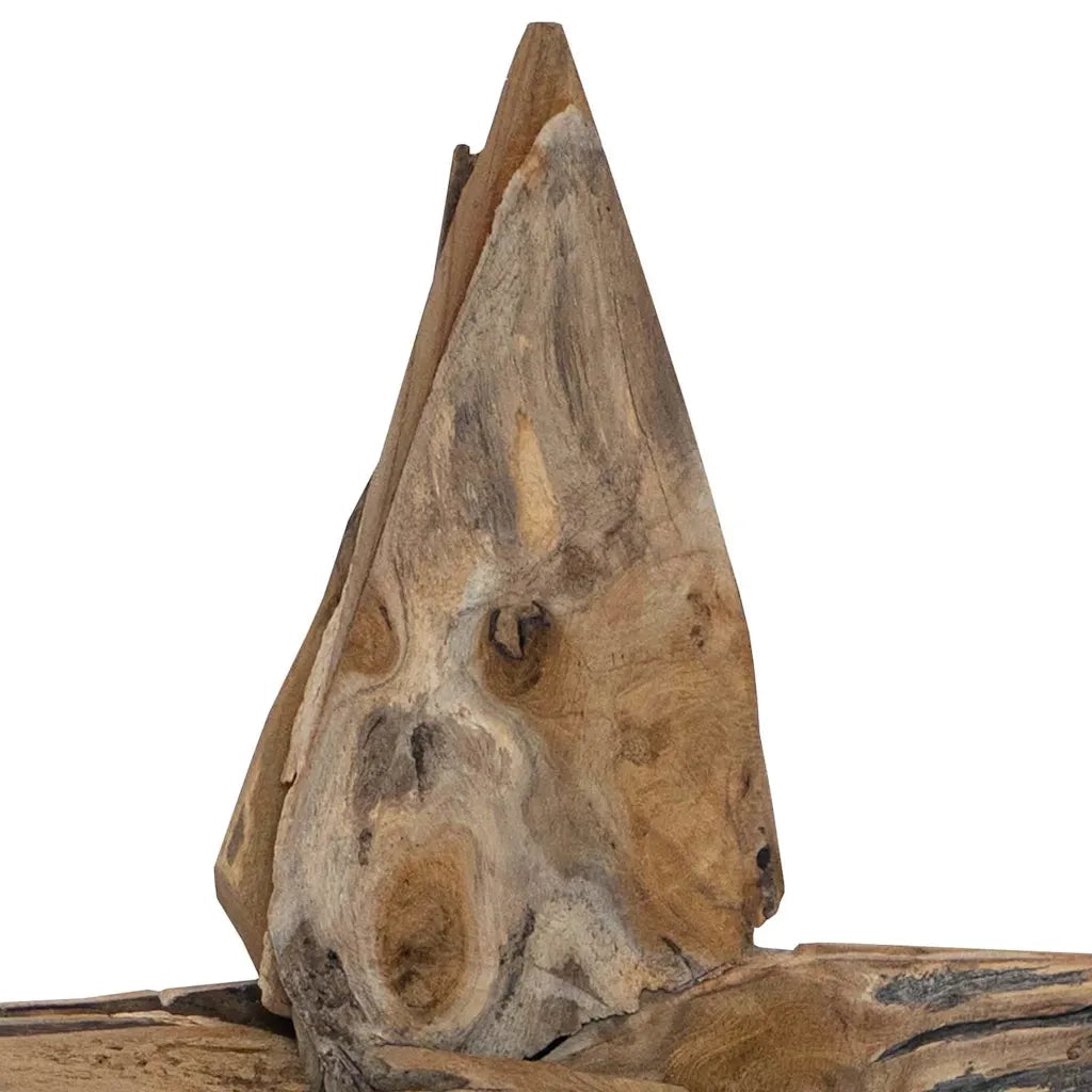 Stella di Natale-Decorazioni natalizie Marrone 60 x 5 x 75 cm Legno di teak solido