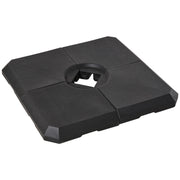 Peso per ombrellone 4 pezzi ¨C zephmum ¨C HDPE, nero, 100x100x9,5 cm