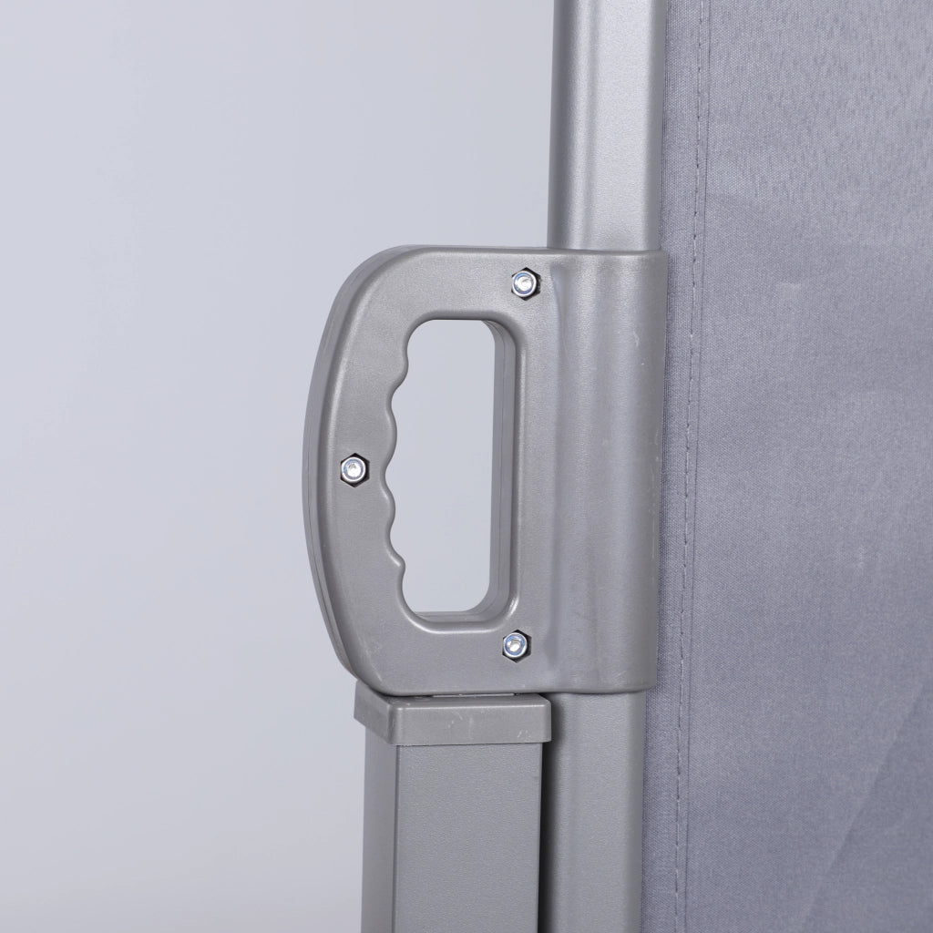 Tenda Laterale Retrattile per Balcone e Giardino ¨C MINIMAL ¨C Grigio, Impermeabile, 180x600 cm