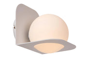 Applique bagno DAVY 1xG9 bianca vetro sferico IP44 Lucide