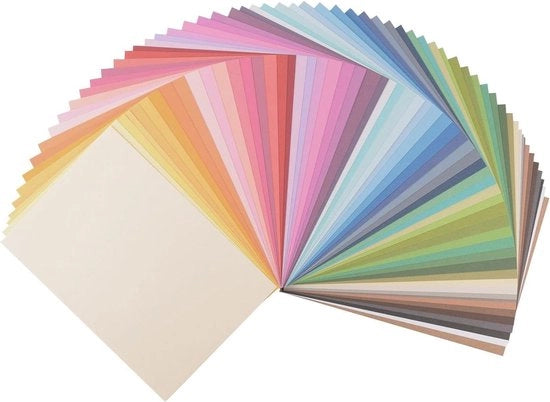 Carta da colla 2927-999 Colori scuri - 216 g/m² - DIN A4 - 60 pezzi - Liscia - Carte per scrapbooking - Fogli di stampe - Attività di carta da colla