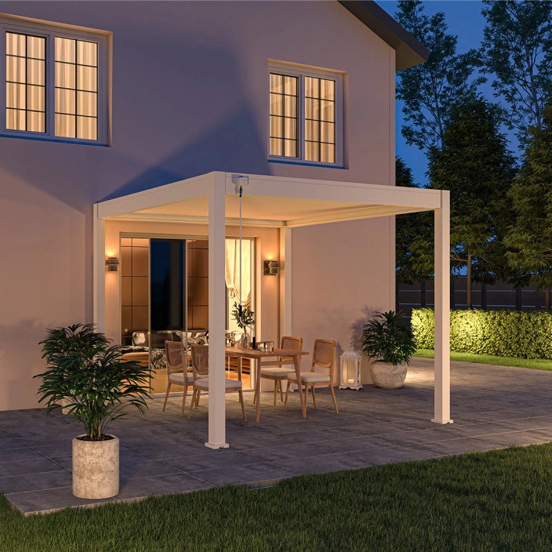Pergola bioclimatica OmbrÃ©aÂ® VS autoportante 3x3M - Bianco