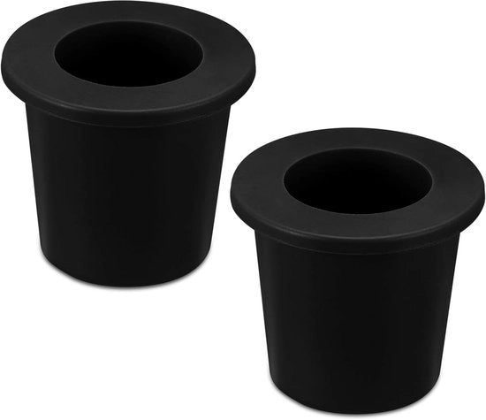 Ombrello da Tavolo con Supporto e Stabilizzatore in Silicone - Nero - Per Tavolo Patio e Piscina - 2 Pezzi
