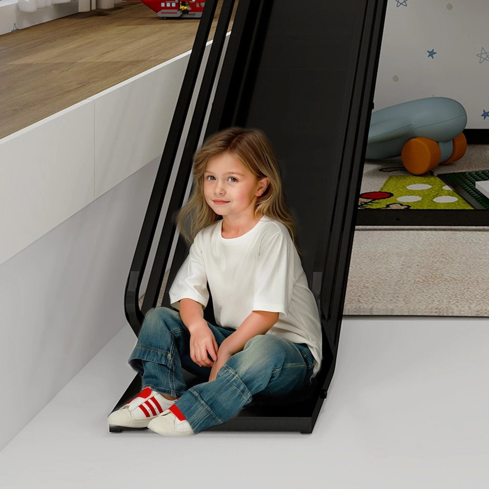 Letto a Castello Twin su Twin con Scivolo ¨C MINIMAL ¨C Struttura in Legno con Scala