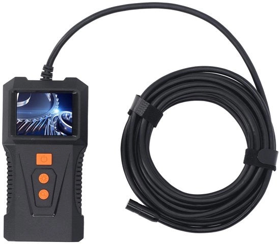 Endoscopio acqua resistente - 5 m cavo - Obiettivo 8 mm - Luce LED regolabile - Immagini HD - Ispezione per sanitario/automobilistico - Borescopio
