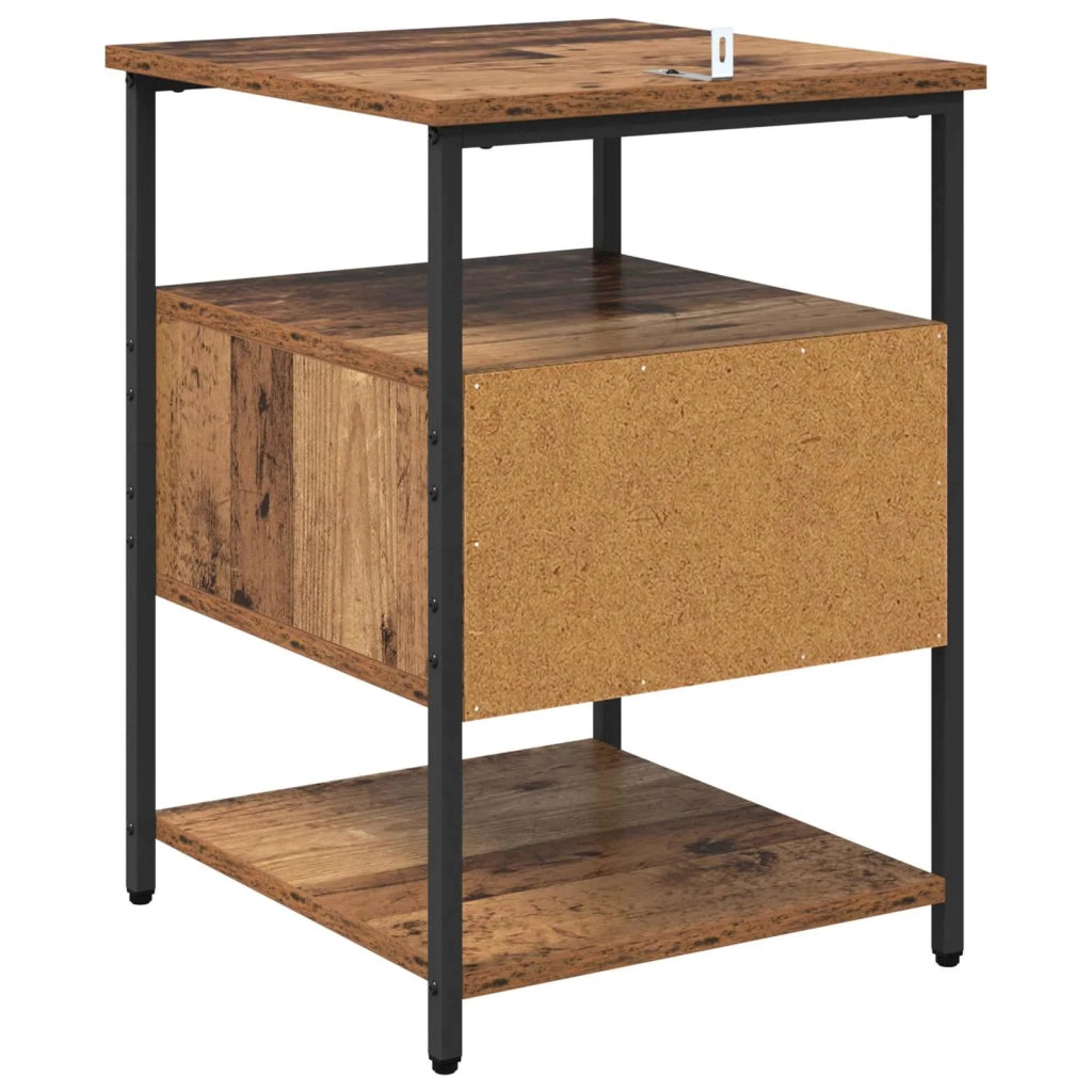 Comodino | Armadio da Notte | Mobiletto da notte con cassetto Legno vecchio 40 x 42 x 56 cm