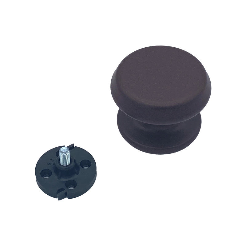 Pomolo fisso per porta SAGUATTI 877/80UAB in alluminio marrone opaco