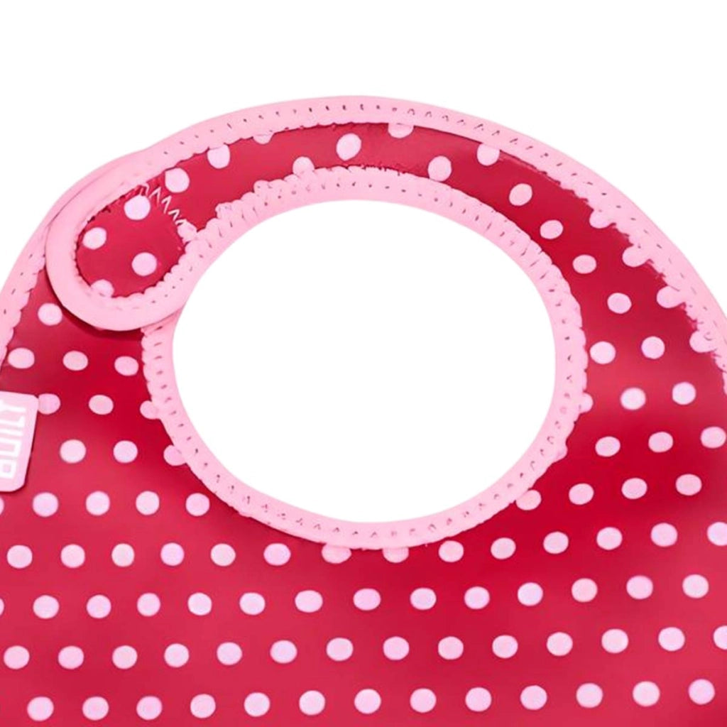 Set di 2 bavaglini in neoprene con motivo a pois e chiusura in scratch Rosso Built