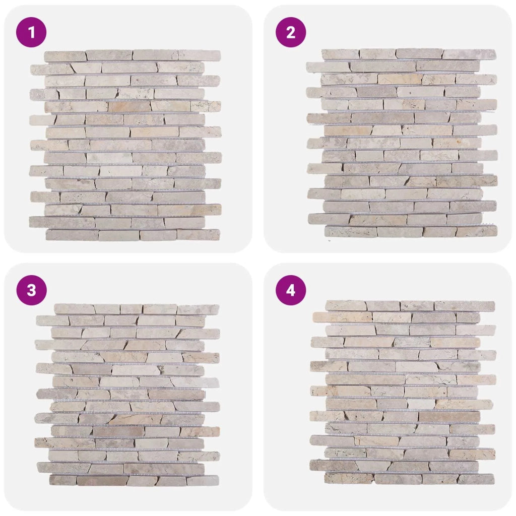Piastrelle Mosaico Crema 30 x 30 cm Marmo 42033523
