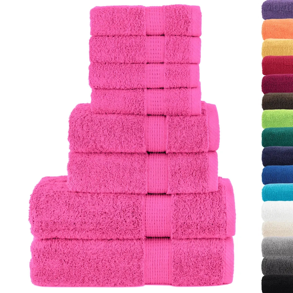 Set ASciugamani SOLUND 8 pz | Teli per bagno Rosa 600 gsm