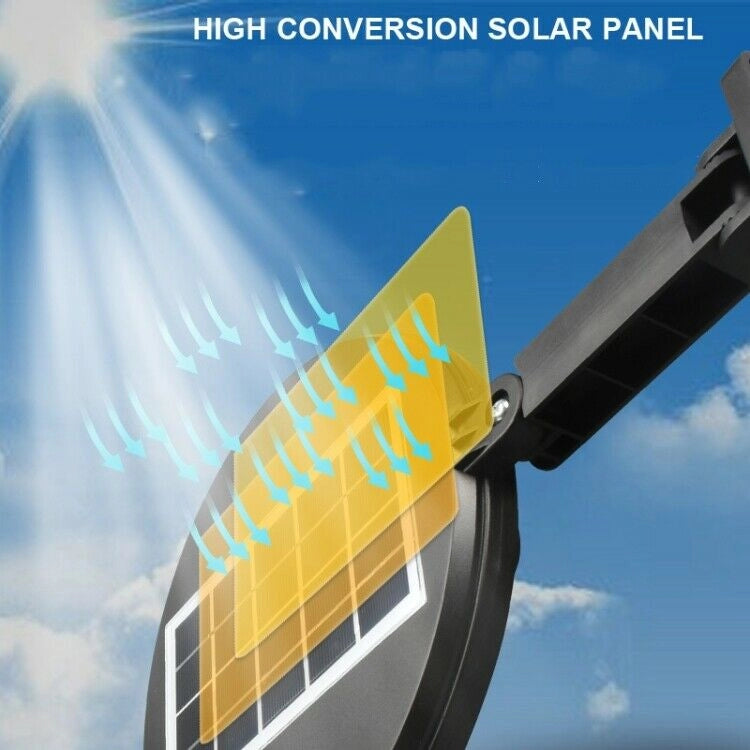 FARETTO 144 LED COB DA ESTERNO CON PANNELLO SOLARE SENSORE MOVIMENTO LAMPIONE