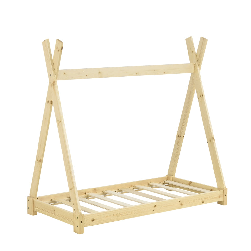 [neu.haus] Letto per Bambini con Materasso a Schiuma Fredda 70 x 140 cm Fodera Rimovibile Öko-Tex Standard 100 made in EU Legno di Pino
