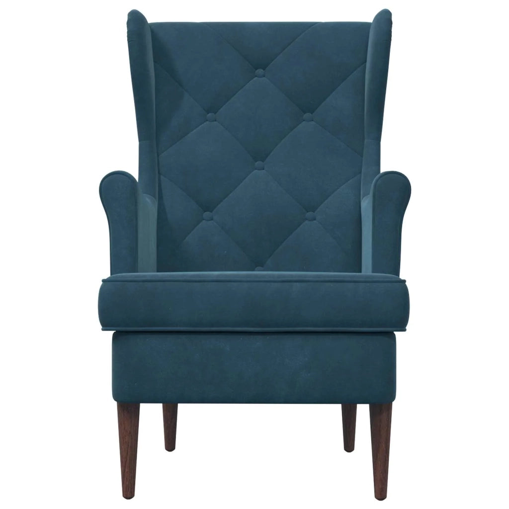Poltrona | Sedia Relax Blu Velluto