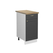 Mobiletto base per cucina Fame-Line Antracite-oro/Bianco 40 cm, PL Rovere Vicco