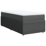 Letto singolo | Letto per adulti | Giroletto a Molle con Materasso Grigio Scuro 80x200 cm Tessuto