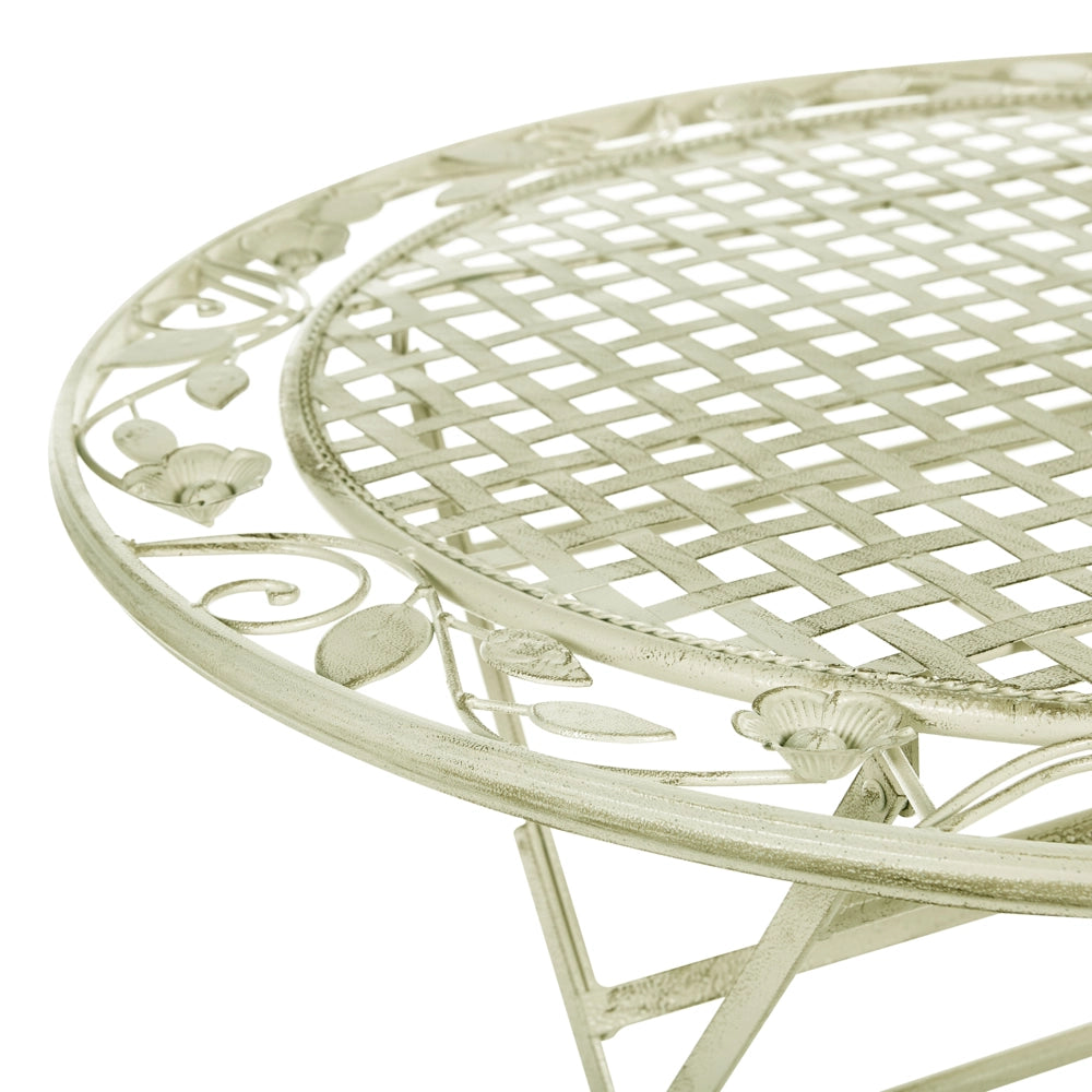 Set da Balcone Bistro a 2 Posti in Metallo Verde Chiaro stile moderno