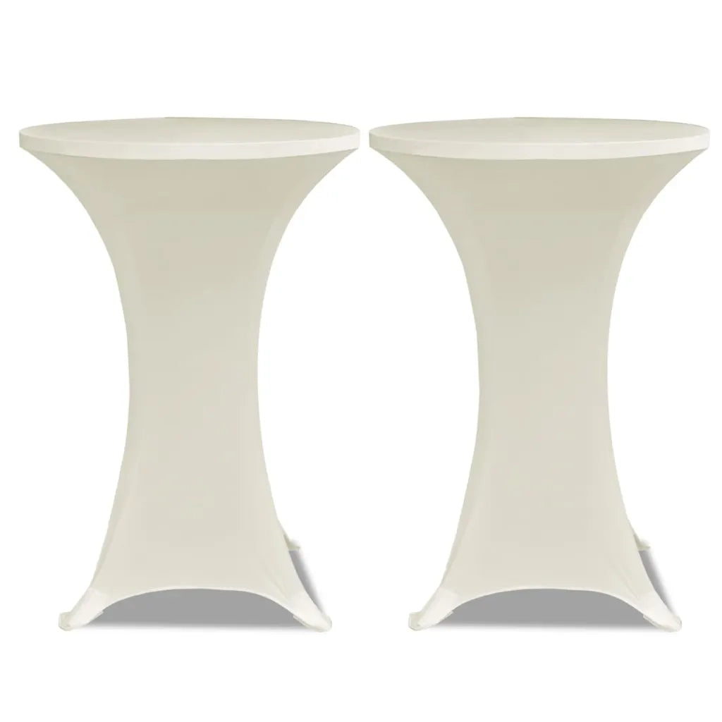 Coperture Verticali per Tavolo 4 pz ?70 cm Crema Elastico CFW1883392