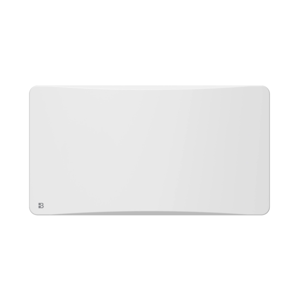 Radiatore elettrico fisso con inerzia ceramica a secco 1500W plug & play OVEO orizzontale bianco