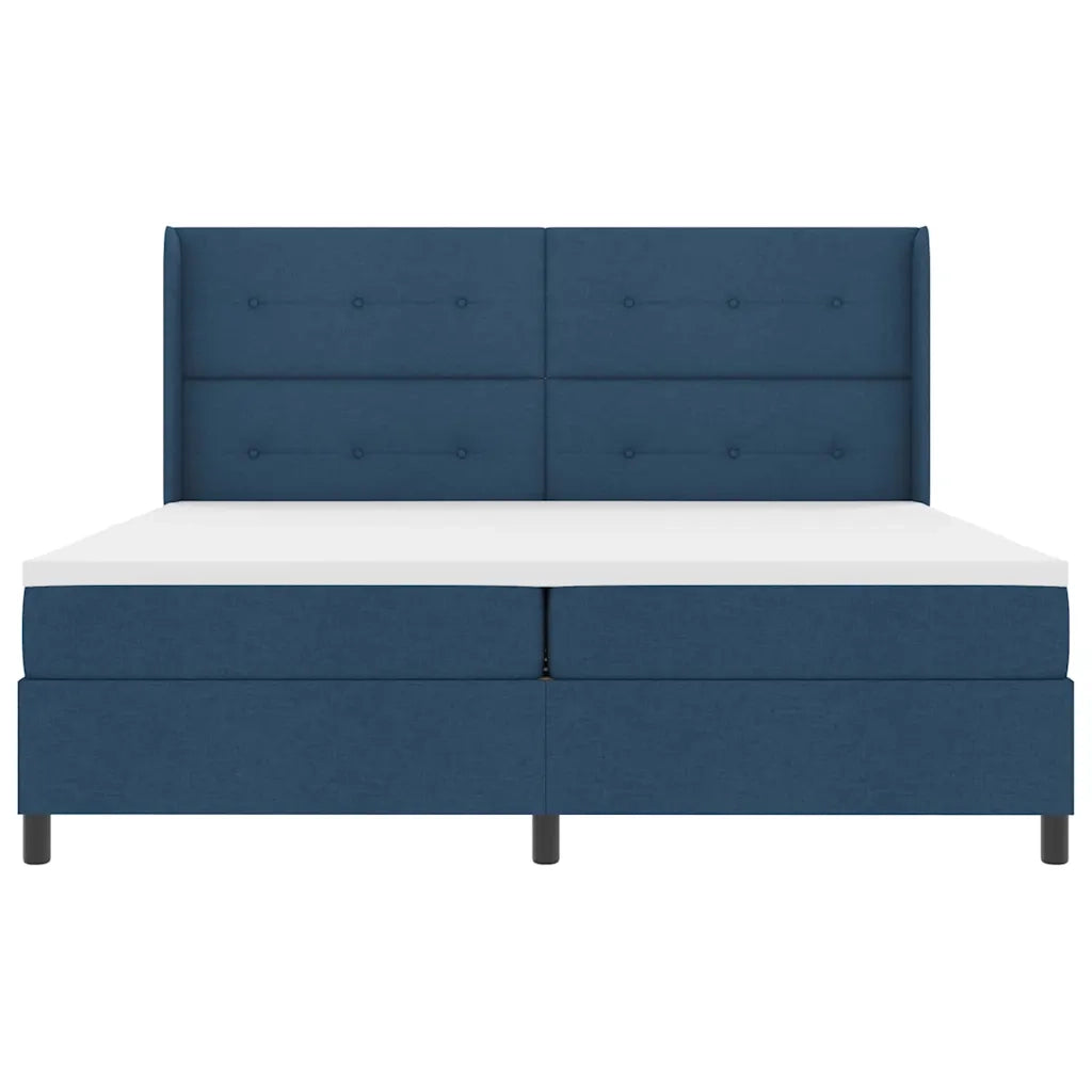 Letto a Sorgente LED con materasso Blu 200 x 200 cm Tessuto 3343531