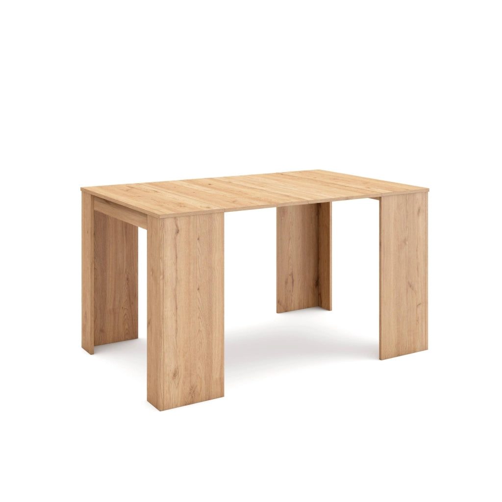 Consolle allungabile, 140x90x77cm, Per 6 persone, Tavolo da pranzo, colore Rovere RF2616