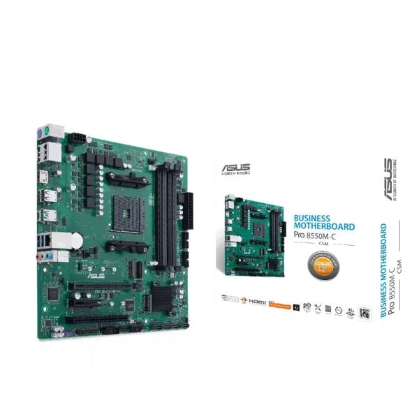 Asus pro b550m-c/csm amd b550 socket am4 micro atx - 90MB15Q0-M0EAYC