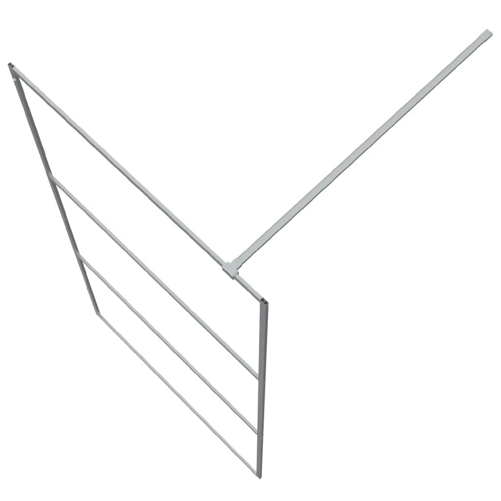 Parete Doccia Walk in Argento 100x195 cm Vetro Trasparente ESG CFW6868260