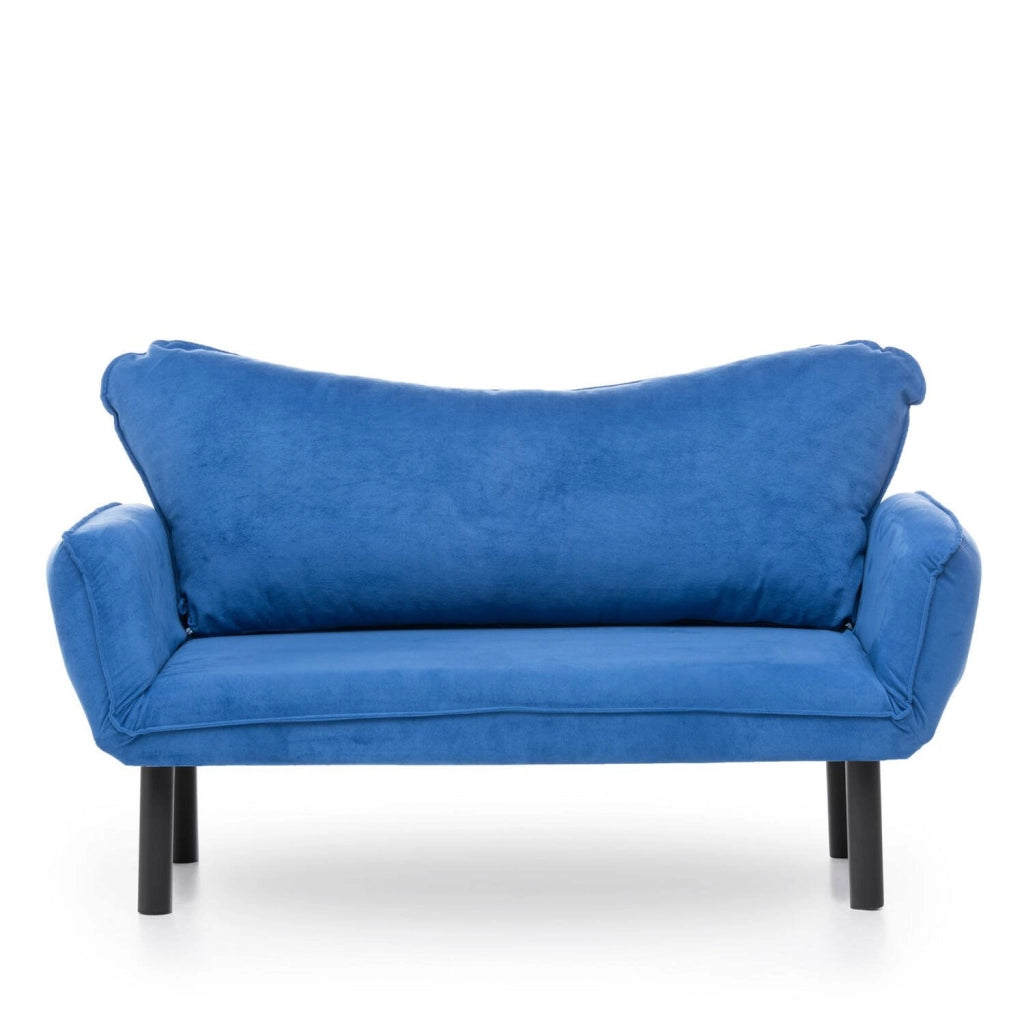 Hone, Divano Letto 2 Posti Contenitore, 140x65 cm blu