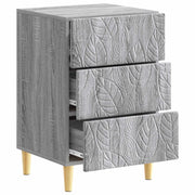 Comodino | Armadio da Notte | Mobiletto da notte Sonoma grigio 43 x 39,5 x 66,5 cm Legno ingegnerizzato