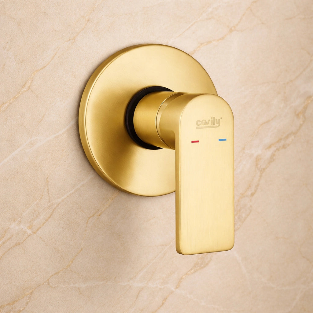 Miscelatore Per Doccia Ad Incasso Moderno Oro Monocomando a Parete 94021