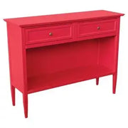Consolle Libreria Aperta mod spillo Shabby chic rosso lampone