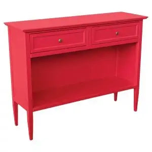 Consolle Libreria Aperta mod spillo Shabby chic rosso lampone