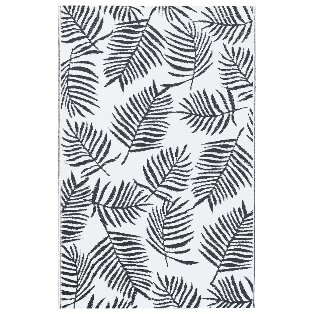Tappeto da Esterni ARAKIL Bianco e Nero 190x290 cm in PP CFW7862397