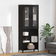 Credenza Rovere Nero 69,5 x 34 x 180 cm Legno multistrato