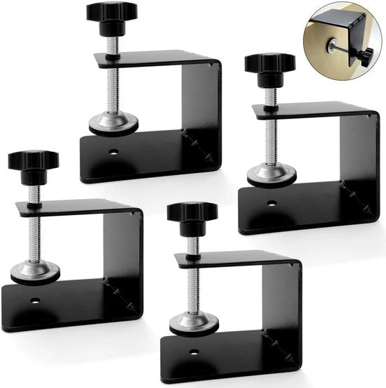4 Stuks C-Klemmen - Klem per Hout - Tijgerklem con Apertura di Bocca Larga - per Lavorazione del Legno, Lavorazione dei Legni - Nero
