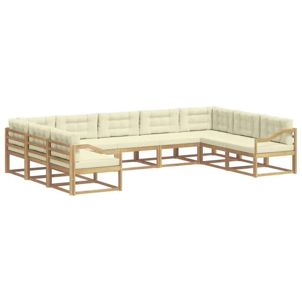 Set di divani da esterno 7 pcs Legno di Acacia Massello