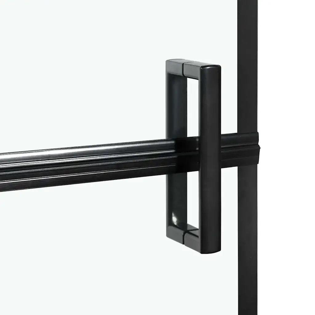 Schermo per Bagno e Doccia Nero e trasparente 80 x 68 x 128 cm CFW4269253