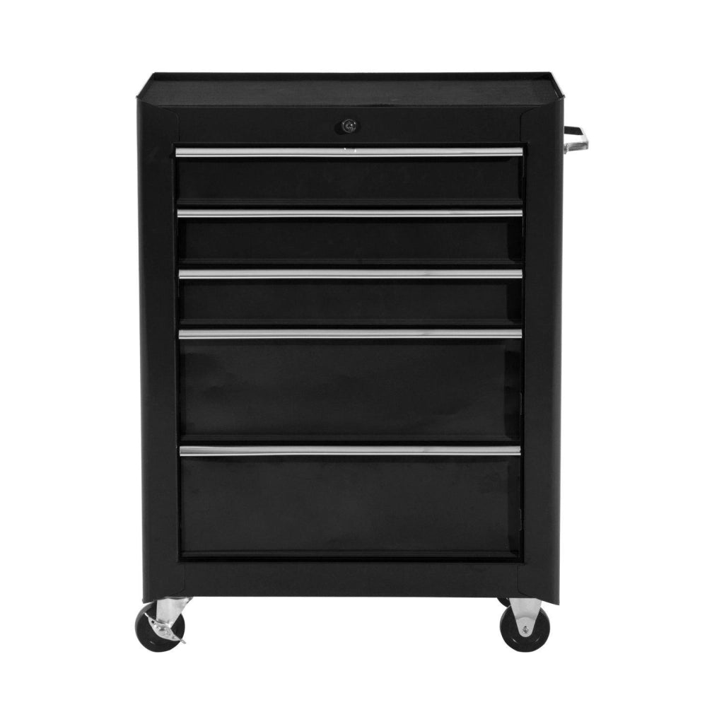 Carrello Porta Utensili con Cassettiera da Officina Nero 61.5x33x85 cm