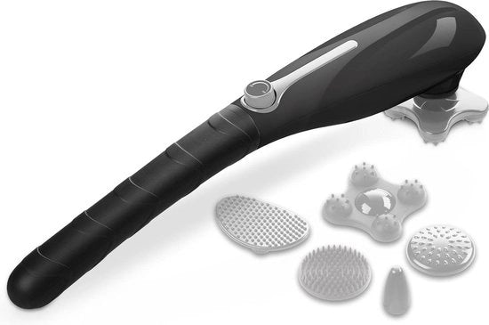 Apparecchio per massaggi manuali - Apparecchio per massaggi a percussione - Compatto ed efficiente - Nero