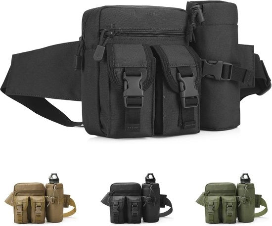 Altevole Tasca da Spalla Adattabile con Porta Bottiglia - Borsa da Spalla Multifunzionale per Camminare, Viaggiare e Sport