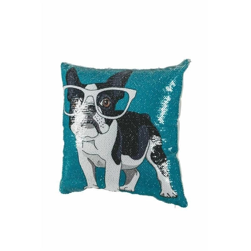 CUSCINO ARREDO PAILLETTES 40X40 CANI COLORI ASSORTITI
