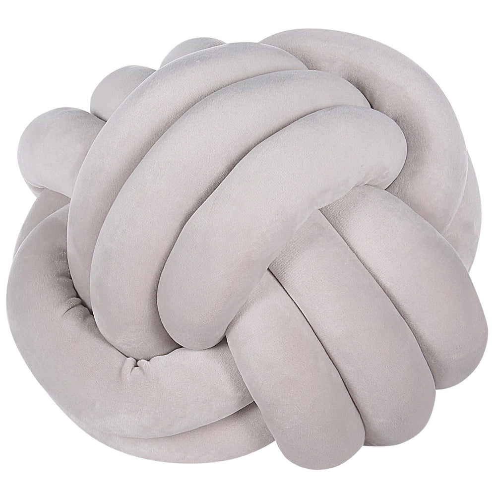 Cuscino Decorativo Cuscino Nodo Velluto Grigio 30 x 30 cm Accessori Decorativi