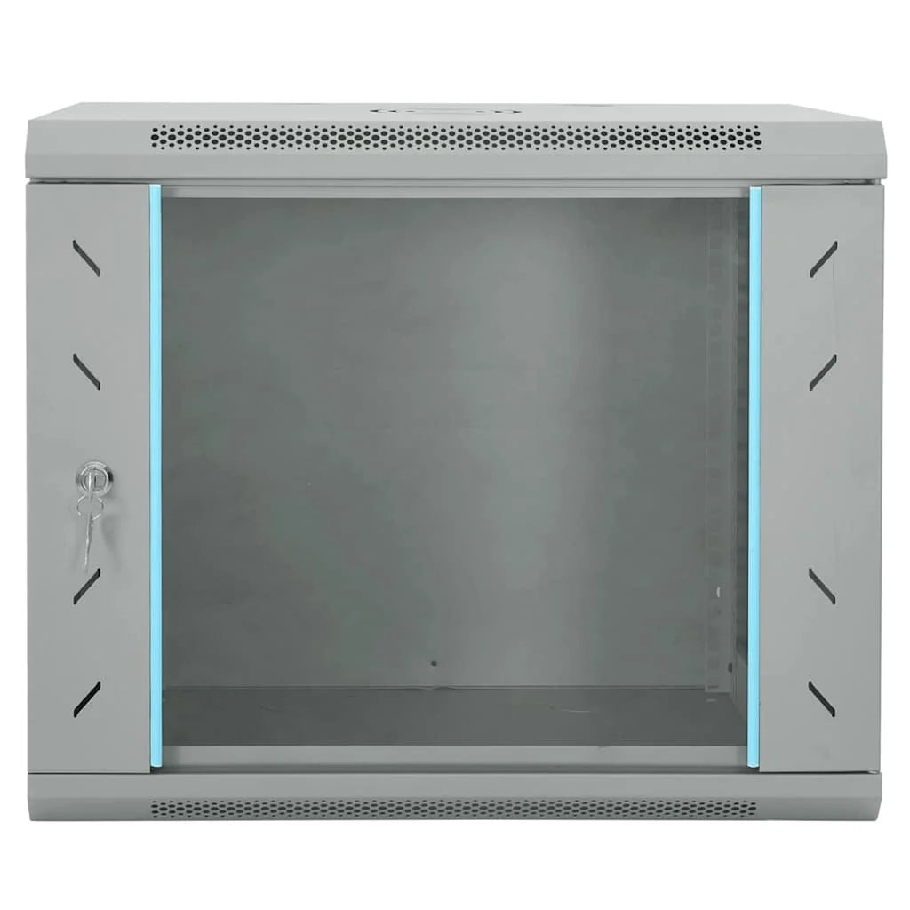 Armadio di rete industriale con vano interno 60 x 45 x 50 cm conforme alle normative di sicurezza in acciaio grigio 02_0059066