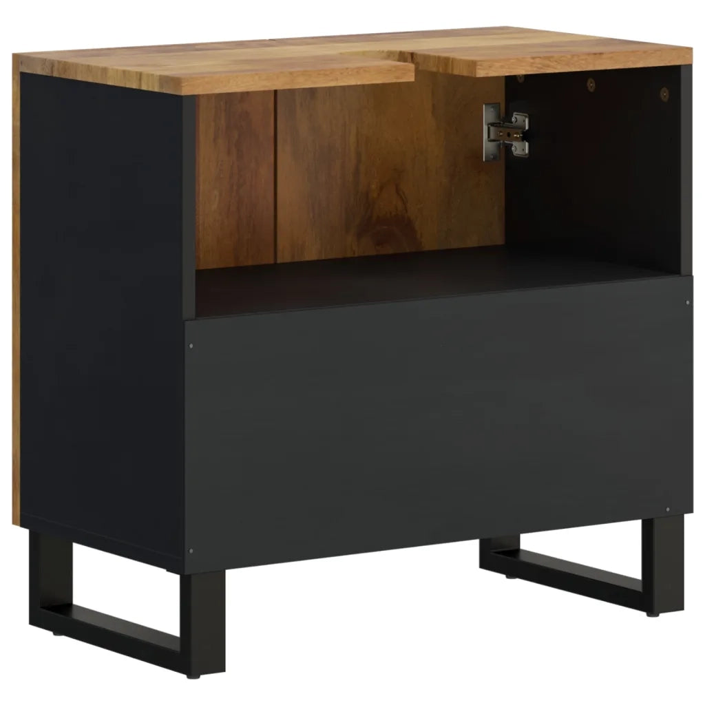 Mobile Lavabo | Armadio Lavabo 62x33x58cm Legno Massello Mango Legno Multistrato
