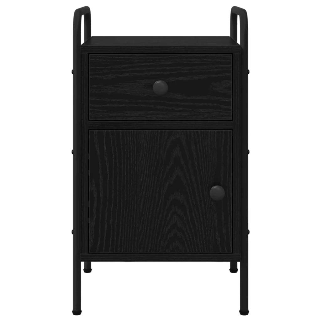 Armadio da Notte Rovere Nero 35 x 36,5 x 61 cm 8007647