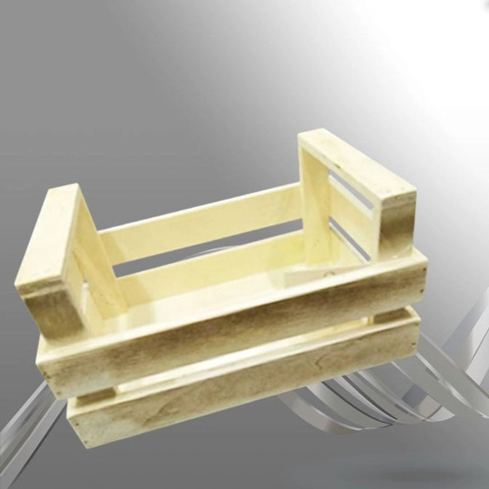 Trade Shop - Cassetta Cassettina Porta Oggetti Legno Rettangolare Decorazione 11x13x20 Cm - Legno Chiaro