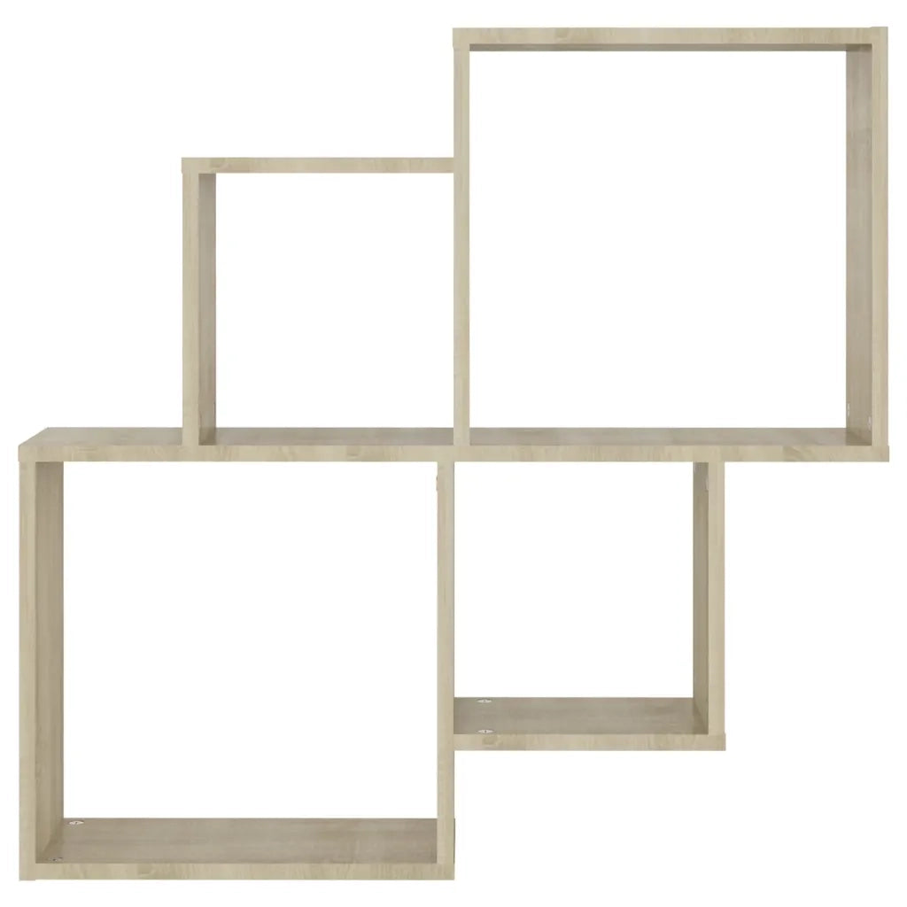 Mensola Muro Cubo Rovere Sonoma 80x15x78,5cm Legno Multistrato 807262