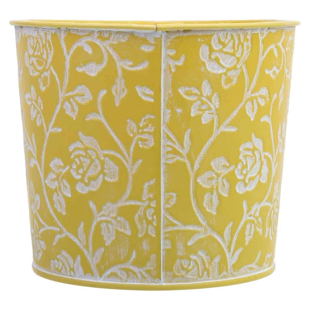 Cestino in metallo giallo 22,5x13,5x11,5 B20x11